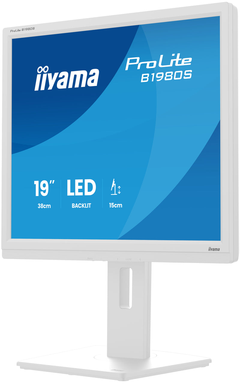 iiyama ProLite B1980S-W1 écran plat de PC 48,3 cm (19") 1280 x 1024 pixels SVGA LED Blanc