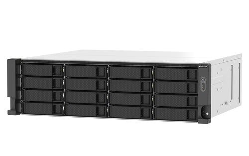 QNAP TS-1673AU-RP-16G storage server NAS Rack (3 U) Ryzen Embedded V1500B 16 GB DDR4 0 TB QNAP QTS Black, Gray