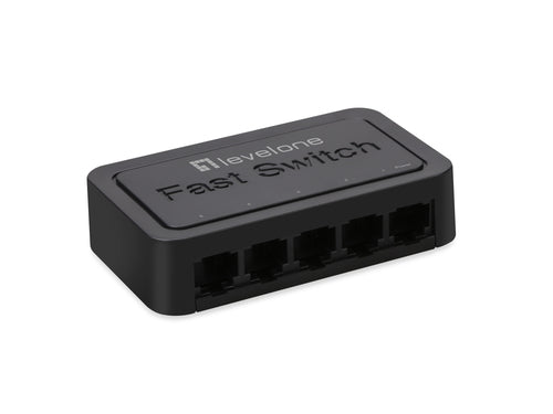 LevelOne FEU-0512 Unmanaged Fast Ethernet (10/100) Network Switch, Black