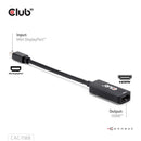 CLUB3D CAC-1188 câble vidéo et adaptateur 0,09 m Mini DisplayPort HDMI Noir