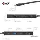 CLUB3D CSV-2552 hub & concentrateur USB Type-C 5000 Mbit/s Noir