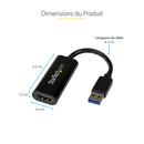 StarTech.com Adaptateur USB 3.0 vers HDMI, Convertisseur de Moniteur USB vers HDMI pour Windows, 1080P (pas de support pour macOS/ChromeOS/Linux) - TAA