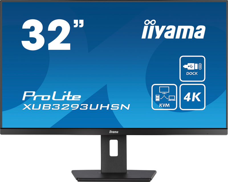 iiyama ProLite XUB3293UHSN-B5 80 cm (31,5") 3840 x 2160 pixels 4K Ultra HD LCD Zwart PC plat scherm