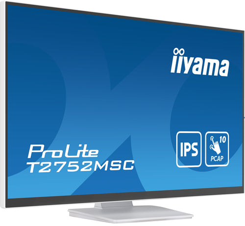 iiyama ProLite T2752MSC-W1 27" (68,6 cm) PC-flatscreenmonitor, 1920 x 1080 pixels Full HD LED-touchscreen, wit