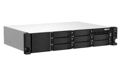QNAP TS-864EU-RP-8G NAS Rack storage server (2 U) Intel® Celeron® N5095 8 GB DDR4 0 TB QNAP Turbo System Black